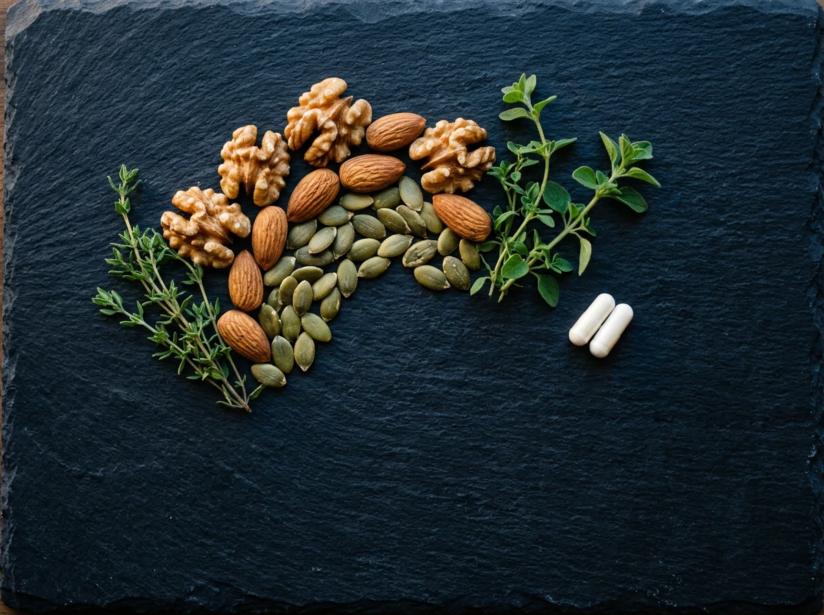 Zink och magnesium för män naturliga ingredienser pumpafrön